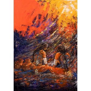 Harji Lal, 24 x 36, Acrylic On Canvas, Figurative Painting, AC-HAR-002